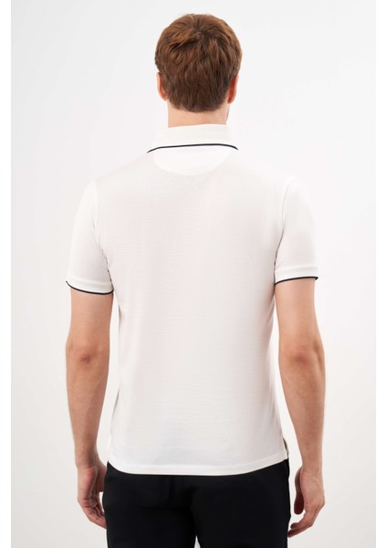 Erkek Ekru Trend Polo Yaka Dynamic Fit T-Shirt