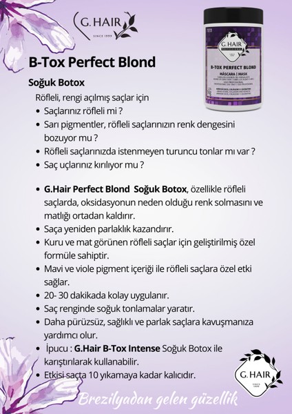 B-Tox Perfect Blond Mask 1000ML fiyatları
