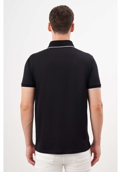 Erkek Siyah Trend Polo Yaka Dynamic Fit T-Shirt indirimleri