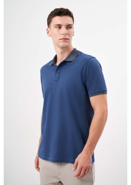 Erkek Marine Trend Polo Yaka Dynamic Fit T-Shirt