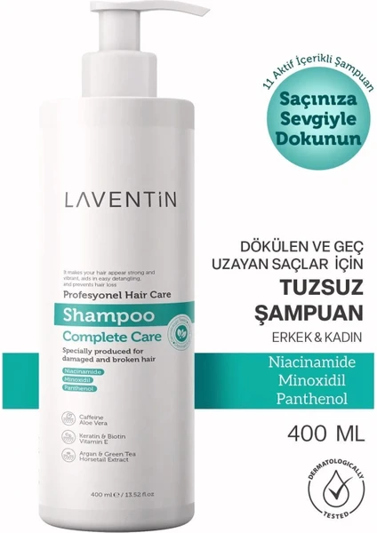 Dökülen ve Geç Uzayan Saçlar Için 11 Aktif Içerikli  Şampuan 400 ml