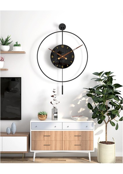 Modern Siyah Sarkaç Duvar Saati, 50x75cm, şık ve şık tasarım fırsatları