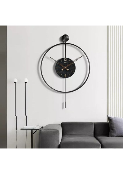 Modern Siyah Sarkaç Duvar Saati, 50x75cm, şık ve şık tasarım indirimleri