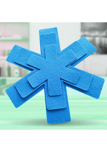 Çok Renkli Tava Çizdirmez, Borcam Koruyucu, Keçeden Tencere Koruyucu, Keçeden Tencere Altlığı 3 Ade modelleri