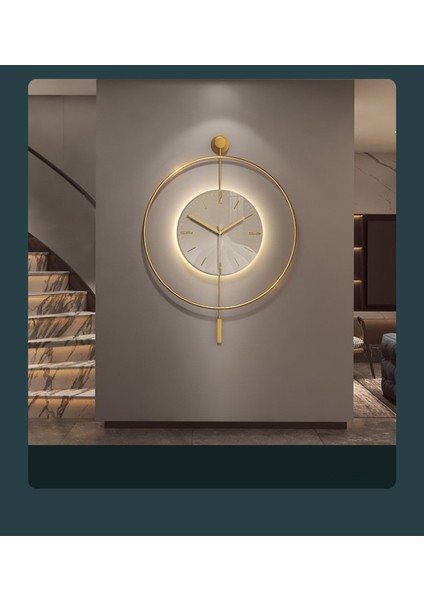 Xxl Timelless Kristal LED (3 Pil ile Berber Gelir ) (Quartz ), Dekoratif Metal Ledli Duvar Saati
