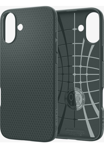 iPhone 16 Plus ince Kılıf Liquid Air Hava Kanalı Teknolojisi™ Askeri Sınıf Koruma Abyss Green Dokulu Yüzey Kapak - ACS08068 fiyatları