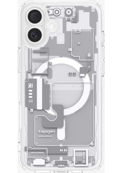 iPhone 16 Plus Kılıf Ultra Hybrid MagFit MagSafe özellikli Zero One White - ACS08079
