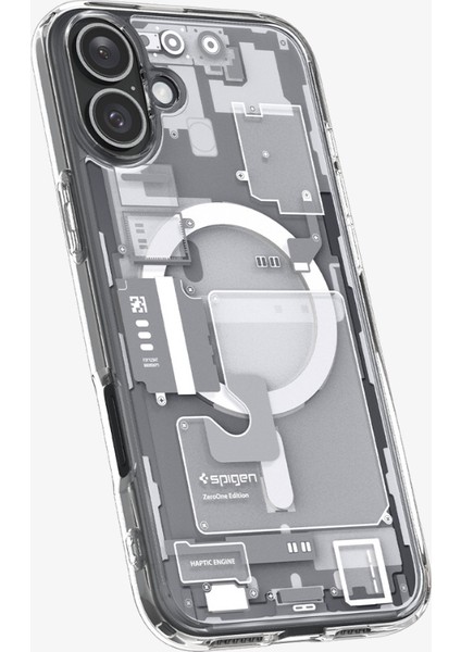 iPhone 16 Plus Kılıf Ultra Hybrid MagFit MagSafe özellikli Zero One White - ACS08079