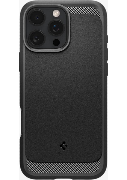 iPhone 16 Pro Kılıf Rugged Armor MagFit MagSafe özellikli Matte Black - ACS08115