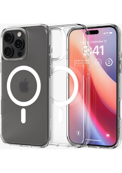 iPhone 16 Pro Kılıf Ultra Hybrid MagFit MagSafe özellikli Frost Clear - ACS08133