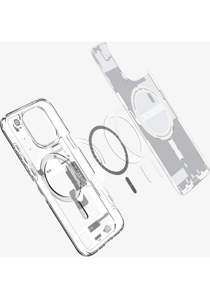 Apple iPhone 16 Pro ile Uyumlu ince MagSafe Kılıf Ultra Hybrid Sararma Karşıtı DuraClear™ Hava Kanalı Teknolojisi™ Askeri Sınıf Koruma MagFit Zero One White Tasarım Kapak - ACS08136 indirimleri