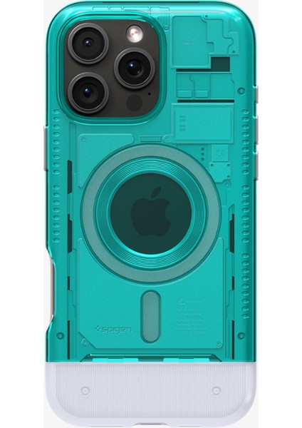 iPhone 16 Pro Max ile Uyumlu MagSafe Kılıf Classic C1 Hava Kanalı Teknolojisi™ Askeri Sınıf Koruma MagFit Bondi Blue iMac Tasarım Kapak - ACS08019