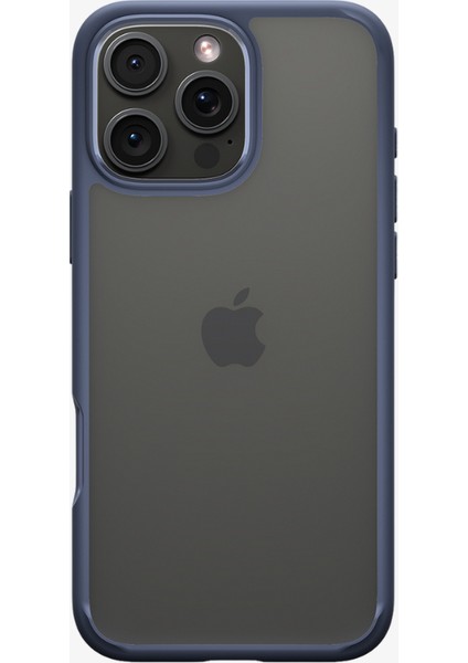 iPhone 16 Pro Max ile Uyumlu ince Kılıf Ultra Hybrid Sararma Karşıtı DuraClear™ Hava Kanalı Teknolojisi™ Askeri Sınıf Koruma Navy Blue Şeffaf Kapak - ACS07997