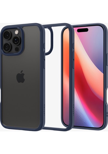iPhone 16 Pro Max ile Uyumlu ince Kılıf Ultra Hybrid Sararma Karşıtı DuraClear™ Hava Kanalı Teknolojisi™ Askeri Sınıf Koruma Navy Blue Şeffaf Kapak - ACS07997 fiyatları