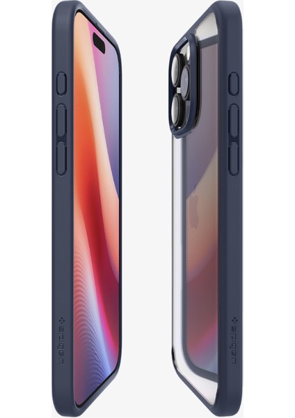 iPhone 16 Pro Max ile Uyumlu ince Kılıf Ultra Hybrid Sararma Karşıtı DuraClear™ Hava Kanalı Teknolojisi™ Askeri Sınıf Koruma Navy Blue Şeffaf Kapak - ACS07997 indirimleri