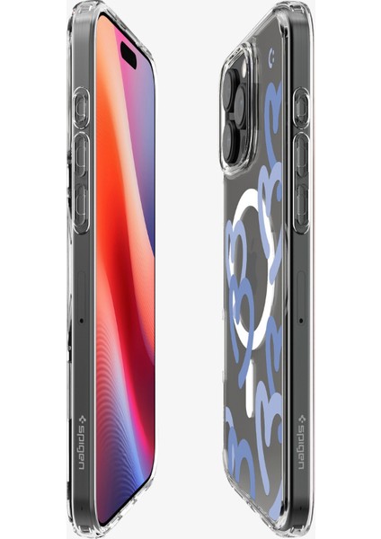 iPhone 16 Pro Max Kılıf Ultra Hybrid MagFit MagSafe özellikli Hearts Denim - ACS08273