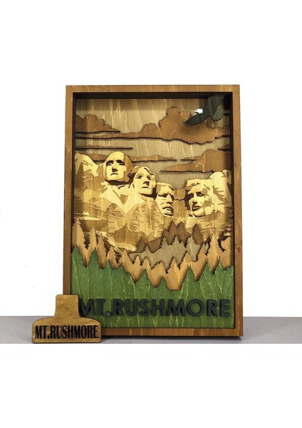 Ahşap Mdf Çok Katmanlı Mt.rushmore Dekoratif Tablo