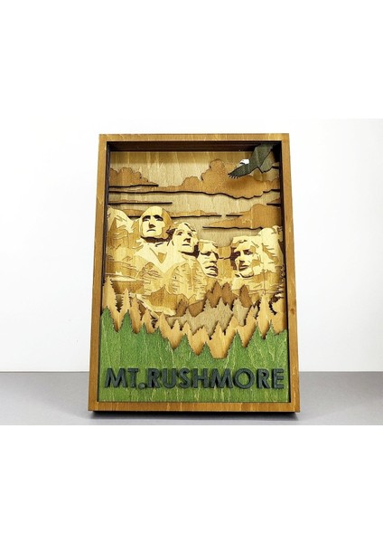 Ahşap Mdf Çok Katmanlı Mt.rushmore Dekoratif Tablo