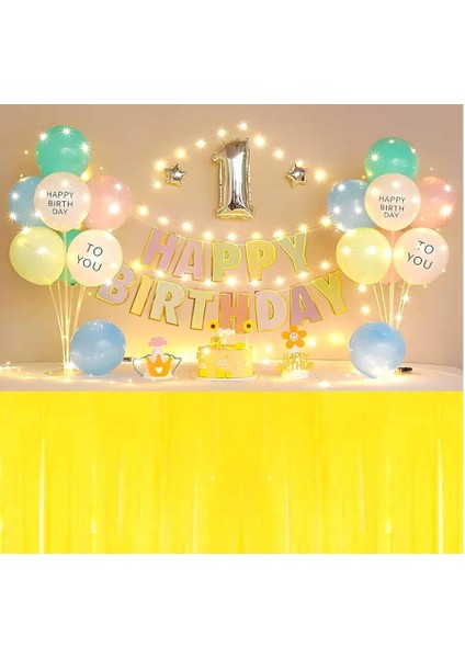 Mat Sarı Renk Masa Püskülü 270X 75 cm fiyatları