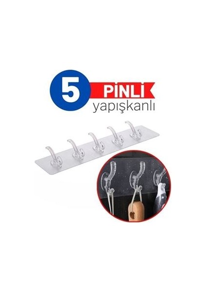 Findit 5 Pinli Yapışkanlı Askı Xenoty Design