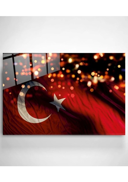Teknoo- Türk Bayrağı Cam Tablo