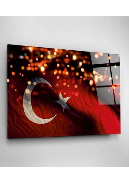 Teknoo- Türk Bayrağı Cam Tablo fırsatları