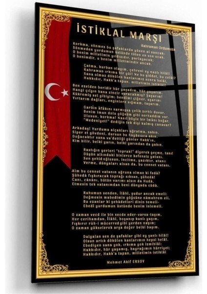 Teknoo- Istiklal Marşı Cam Tablo