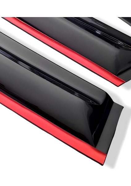 Citroen Nemo Düz Kırmızı Kromlu Cam Rüzgarlığı 2li fiyatları