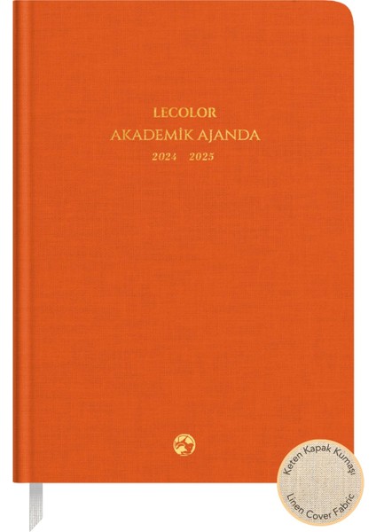 Le Color Keten Akademik Ajanda Limited Edition 17X24 Ciltli 24/25 Turuncu