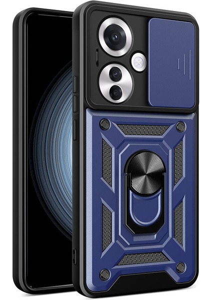 Oppo Reno 11F Kılıf Yüzüklü Sürgülü Kamera Korumalı Pars