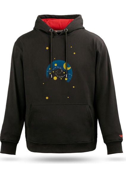 Lunar Glow Tasarım Kapşonlu Sweatshirt