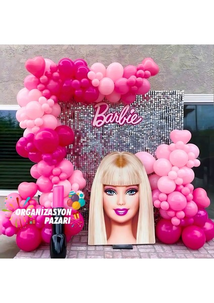 Balon Seti Pastel Fuşya-Şeker Pembe-Makaron Pembe 60 Lı Balon Zinciri Seti