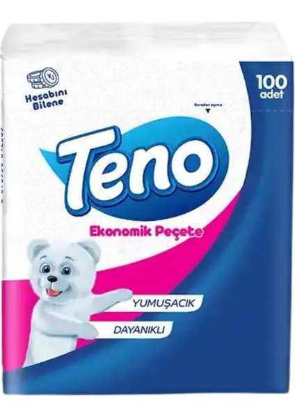 Peçete 22,5 cm x 26,5 cm % 100 Selüloz 2 Koli 64 Paket