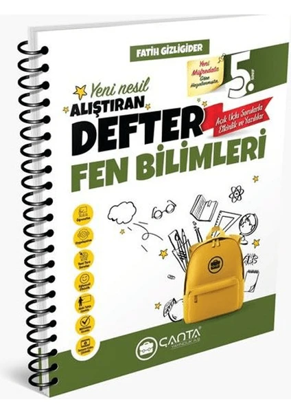 5. Sınıf Fen Bilimleri Okula Yardımcı Alıştıran Defter 2024