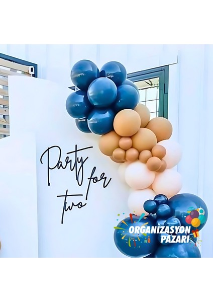 Balon Seti Gece Mavisi-Beyaz-Karamel-Makaron-Somon 100 Lü Balon Zinciri Seti fırsatları