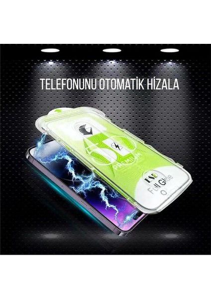 Apple iPhone Ile Uyumlu Hizalama Aparatlı ve Takılırken Camın Altında Kesinlikle Toz Bırakmayan Darbelere Karşı Ekstra Güçlü Ekran Koruyucu Cam modelleri
