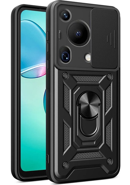 Huawei Pura 70 Ultra Kılıf Yüzüklü Sürgülü Kamera Korumalı Pars