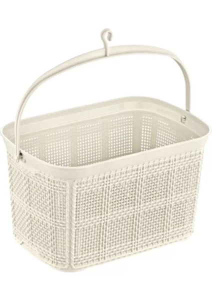 Bej Jute Mandal Sepeti 3lt ROYALEKS-AK-582 Plastik 100 x 100 0,5 L ve Altı
