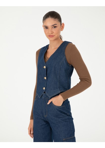 Kadın İndigo Slim Fit Yelek 50291407-VR028 modelleri
