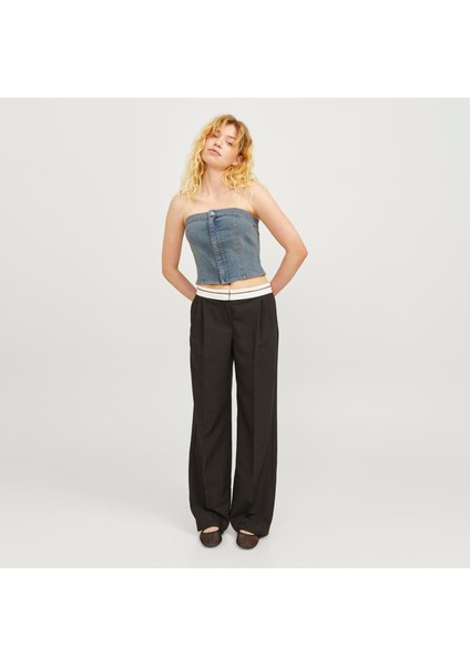 Kadin Straplez Denim Crop - Tinga fiyatları