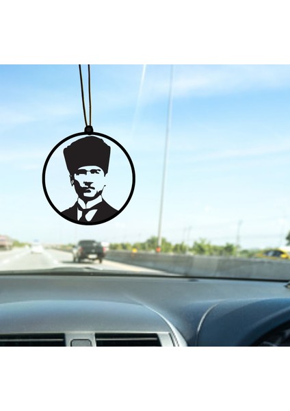 Metal Atatürk Araba Dikiz Ayna Süsü Oto Aksesuar