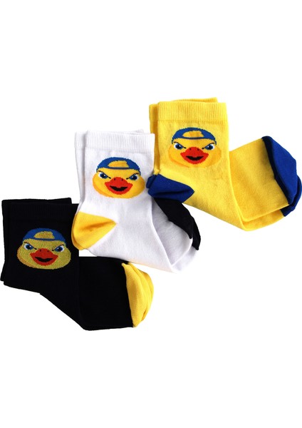 Çocuk Yellow Maskot 3lü Çorap