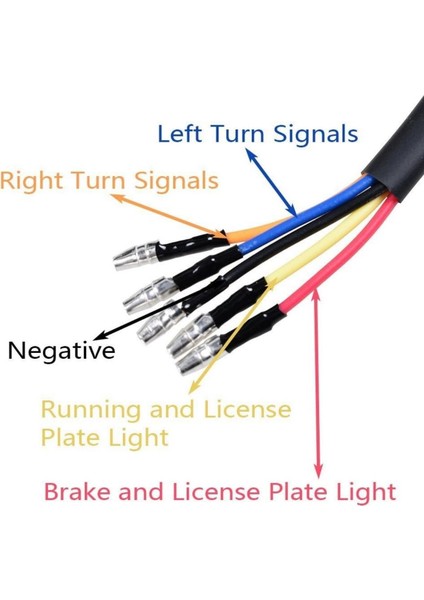 Motosiklet Kırmızı LED Stop Fren Arka Lambası 12V Su Geçirmez