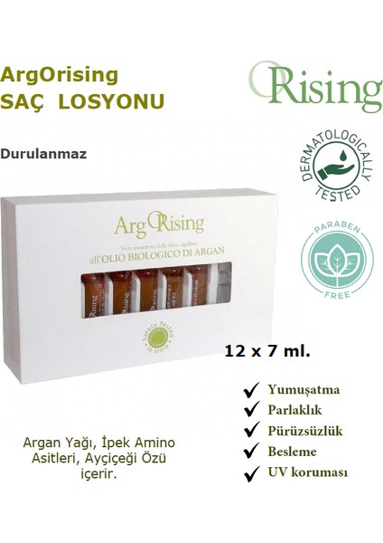 Argan Yağı Içeren Saç Bakım Seti: Şampuan & Saç Serumu.