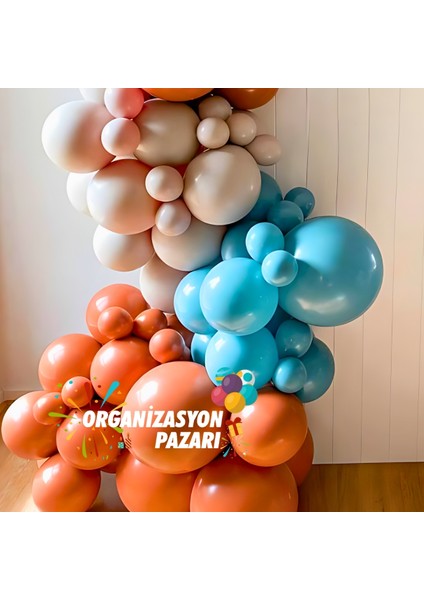 Balon Seti Karamel-Derin Okyanus-DumanGri 100 Lü Balon Zinciri Seti fırsatları