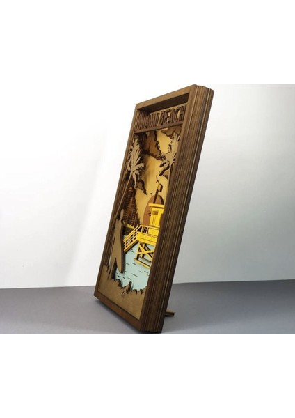 Ahşap Mdf Çok Katmanlı Miami Beach Dekoratif Tablo modelleri