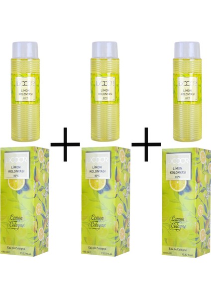 Klasik Limon Kolonyası 400 ml 3 Lü
