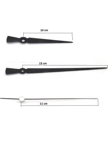 16 mm Uzun Şaft Akar Sessiz Saat Mekanizması Askısız