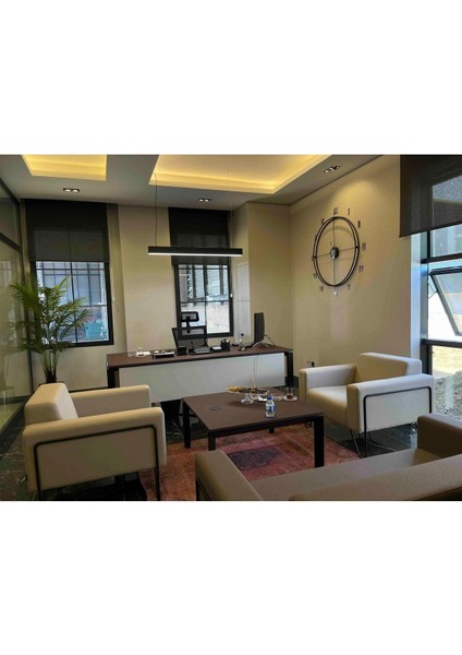 Siyah Roma Rakamlı Çelik Modern Duvar Saati 80x80 cm