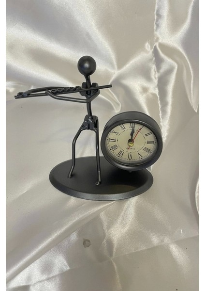 Müzisyen Metal Saat El Yapımı Büro Masa Saat Biblo Fülüt Ney fiyatları